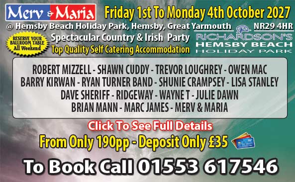 Hemsby October 2027 Country & Irish Weekend